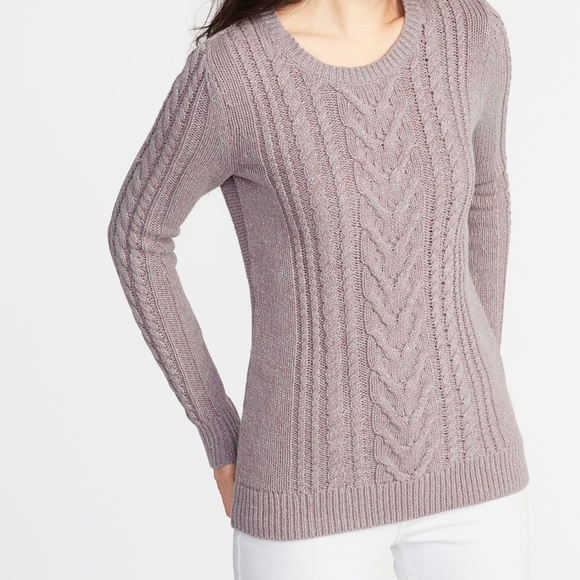 Old Navy CABLE-KNIT CREW-NECK SWEATER FOR WOMEN - Picture 3 of 3